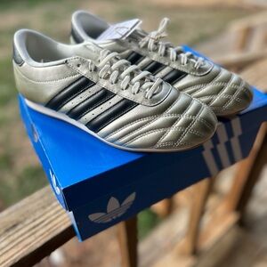 Adidas Metallic and Black Sneakers